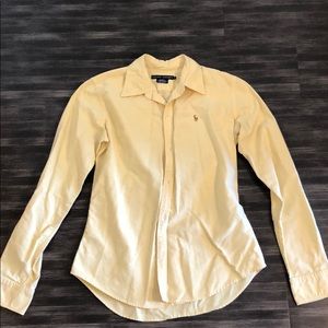 Ralph Lauren Yellow Slim Fit Button Down Size 6